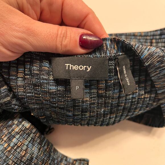 Theory Space-Dyed Ribbed-Knit Cardigan Sweater Size XS - Picture 3 of 10